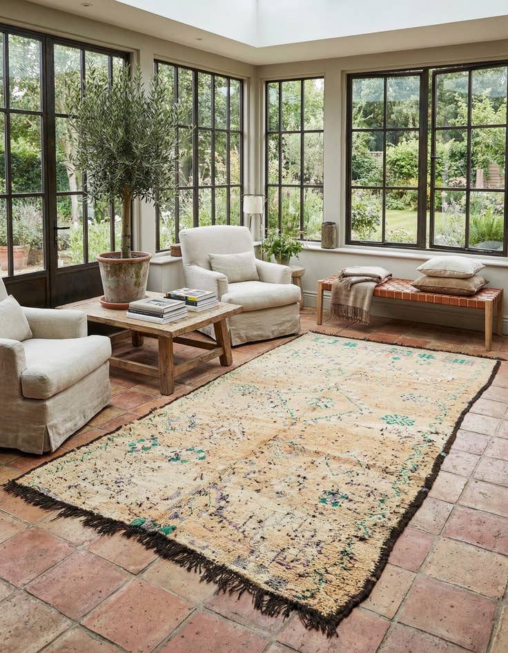 Detail image of 5' 3 x 9' 4 Berber Rug