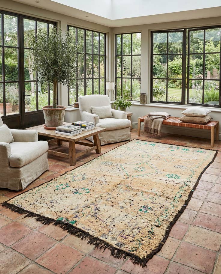 Detail image of 5' 3 x 9' 4 Berber Rug