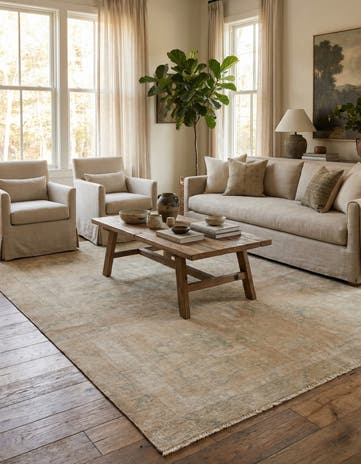 5' 10 x 8' 11 Hand Knotted Ultra Vintage Persian Wool Rug