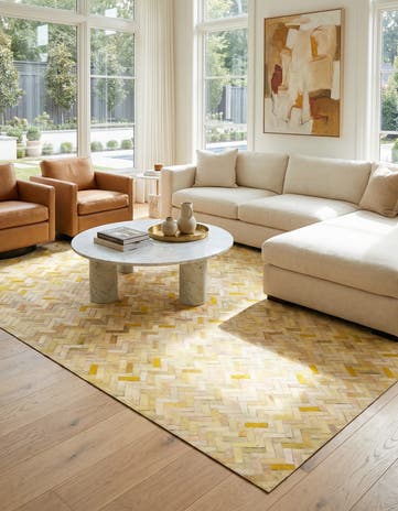 5' 2 x 7' 10 Cowhide Rug