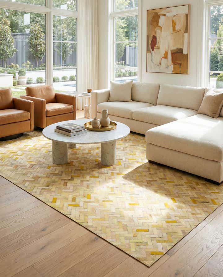 5' 2 x 7' 10 Cowhide Rug