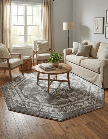 Gray Monte Carlo Octagon Rug