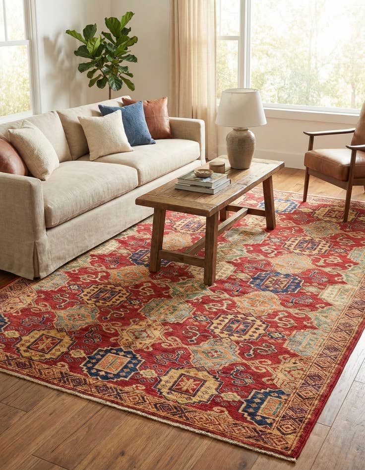 Detail image of 4' 10 x 6' 8  Hand Knotted Kazak Oriental Rug