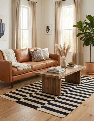 4' 1 x 5' 11 Hand Woven Kilim Modern Wool Rug
