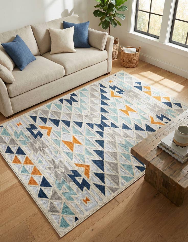 Detail image of 5' 3 x 8' Easy-Clean Aruba Indoor / Outdoor Rug