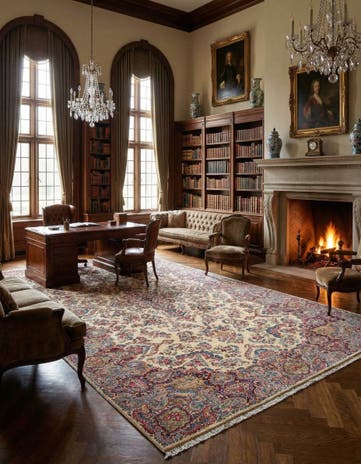 9' 6 x 19' 2 Kerman Wool Rug