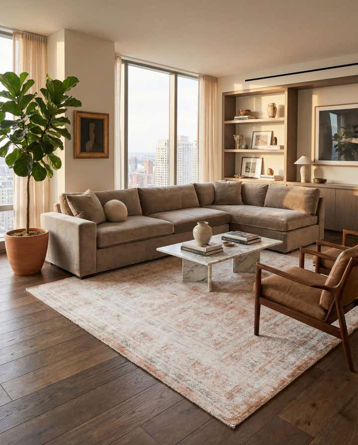 6' 4 x 9' 2 Hand Knotted Ultra Vintage Persian Wool Rug