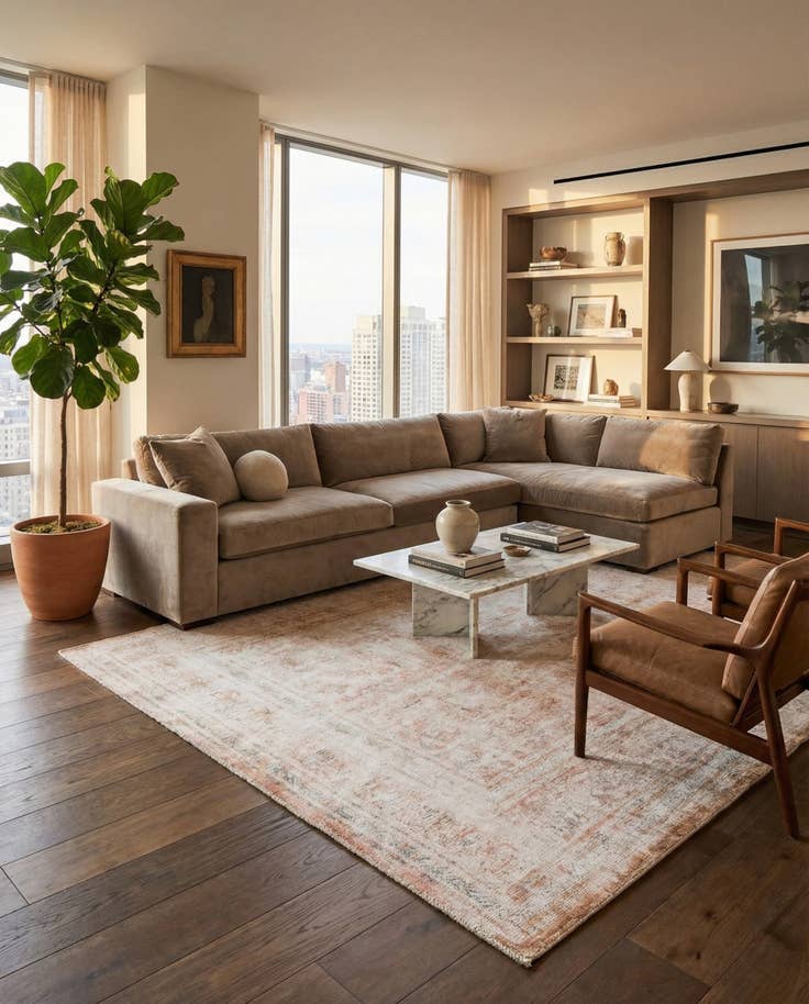 Detail image of 6' 4 x 9' 2 Hand Knotted Ultra Vintage Persian Wool Rug