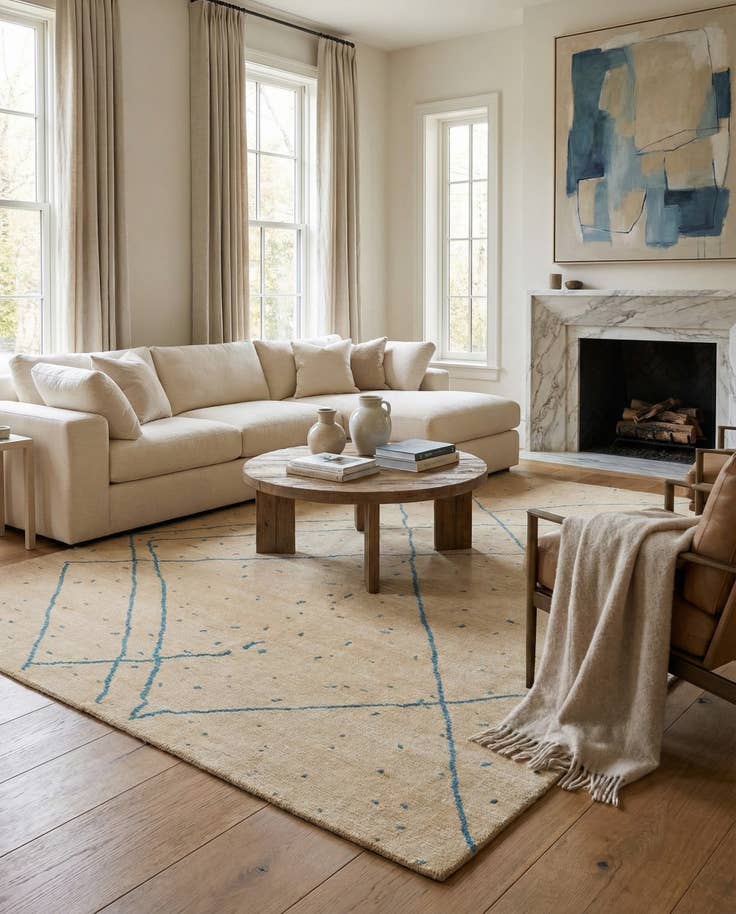 Detail image of 8' x 10' Hand Knotted Darya Wool Rug