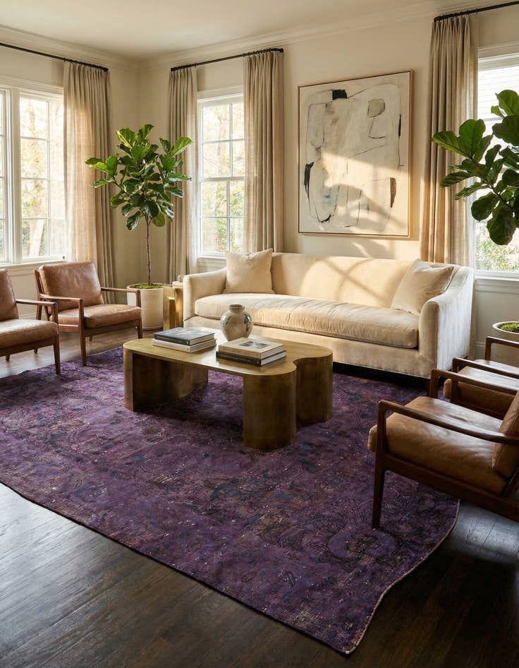 Detail image of 7' 1 x 9' 4  Hand Knotted Ultra Vintage Persian Wool Rug