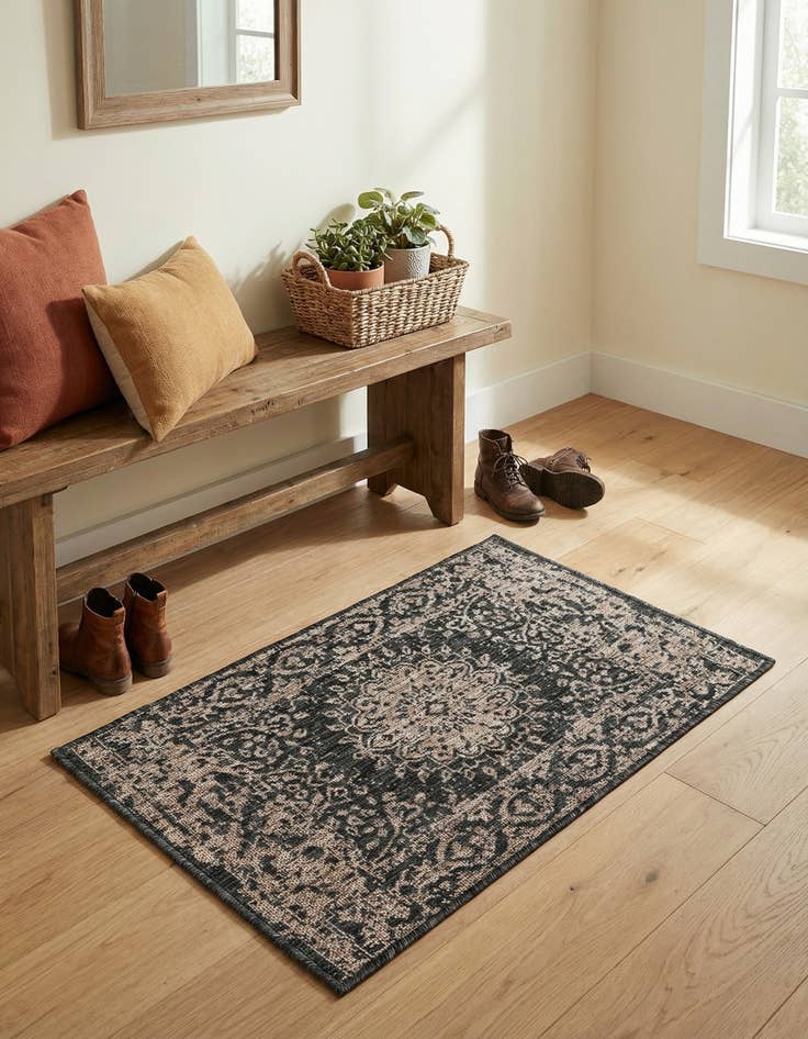 Detail image of 2' x 3' Easy-Clean Traditional Indoor / Outdoor Rug
