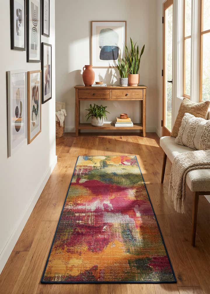 2' x 5' Easy-Clean Modern Indoor / Outdoor Runner Rug
