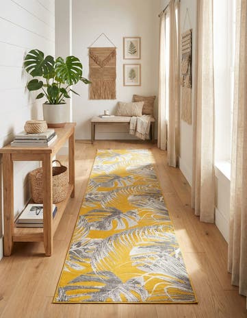 Yellow Blossom Runner Rug