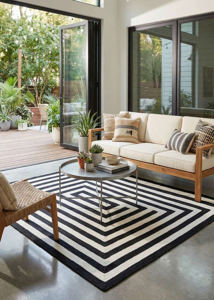 7' 10 x 10' Easy-Clean Eco Verse Washable Indoor / Outdoor Rug