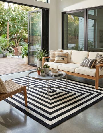 7' 10 x 10' Easy-Clean Eco Verse Washable Indoor / Outdoor Rug