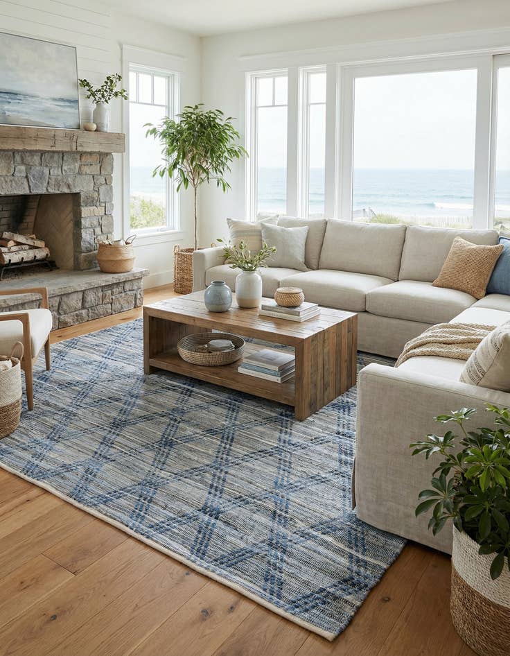 Detail image of 10' x 13' 11  Hand Woven Chindi Cotton Rug