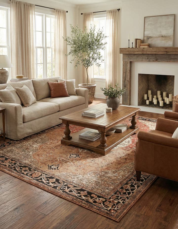 9' x 12' Easy-Clean Traditional Indoor / Ou...