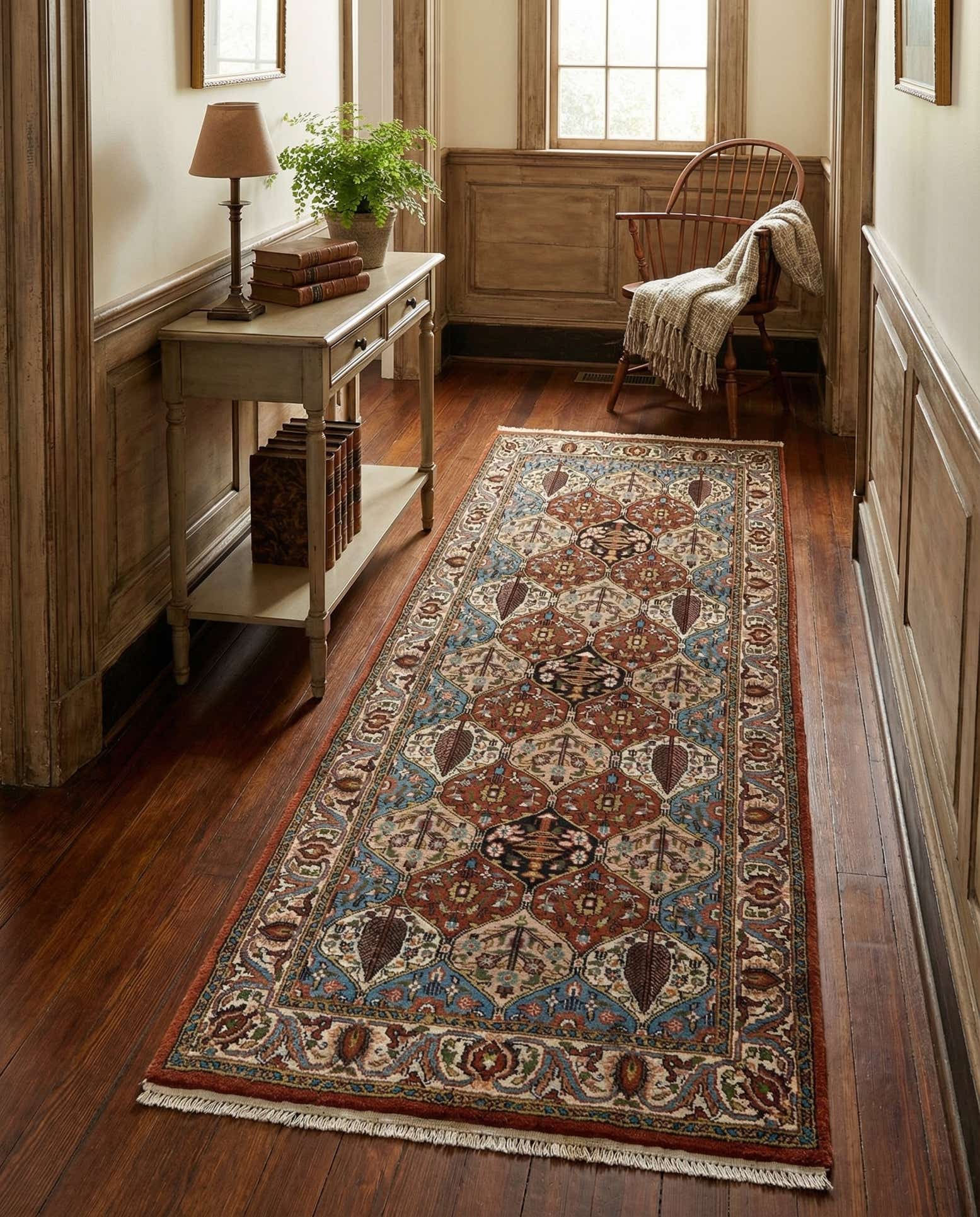 3' x 6' 7 Hand Knotted Bakhtiar Oriental Wool Runner Rug