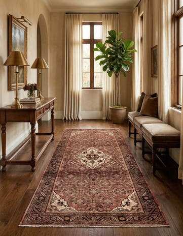 5' 7 x 11' 6 Hamedan Wool Runner Rug