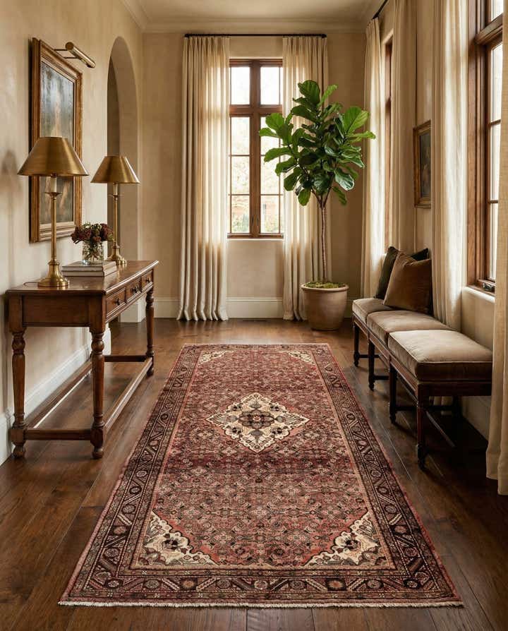 5' 7 x 11' 6 Hamedan Wool Runner Rug