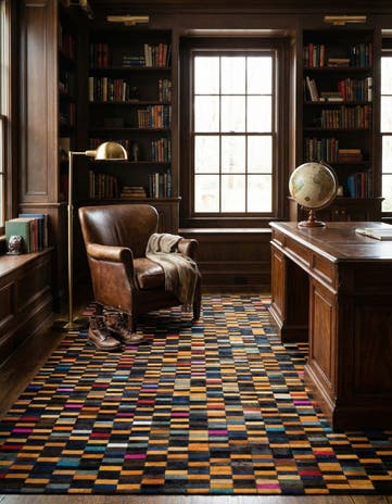 5' 3 x 8' Cowhide - Patchwork Rug