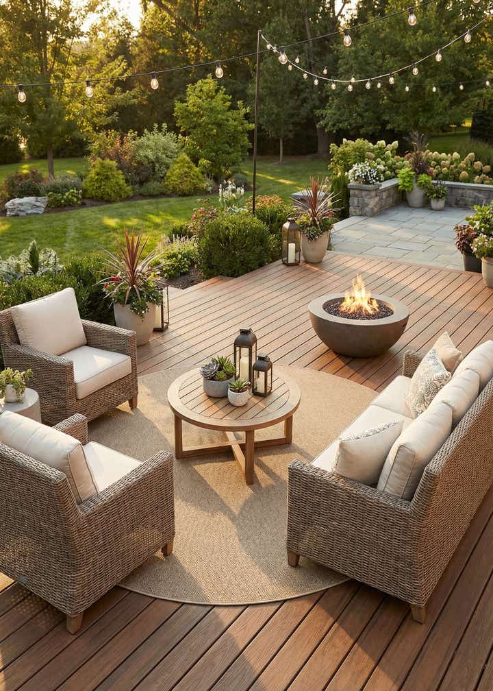 7' 10 x 7' 10 Easy-Clean Solid Indoor / Outdoor Round Rug
