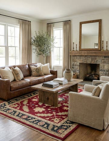 5' 1 x 7' 3 Hand Knotted Ziegler Wool Rug