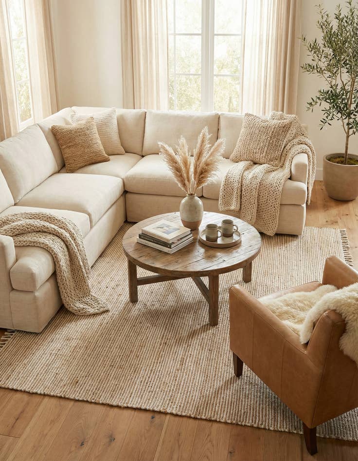 Detail image of  7' 1 x 7' 1  Hand Woven Chindi Jute Square Rug