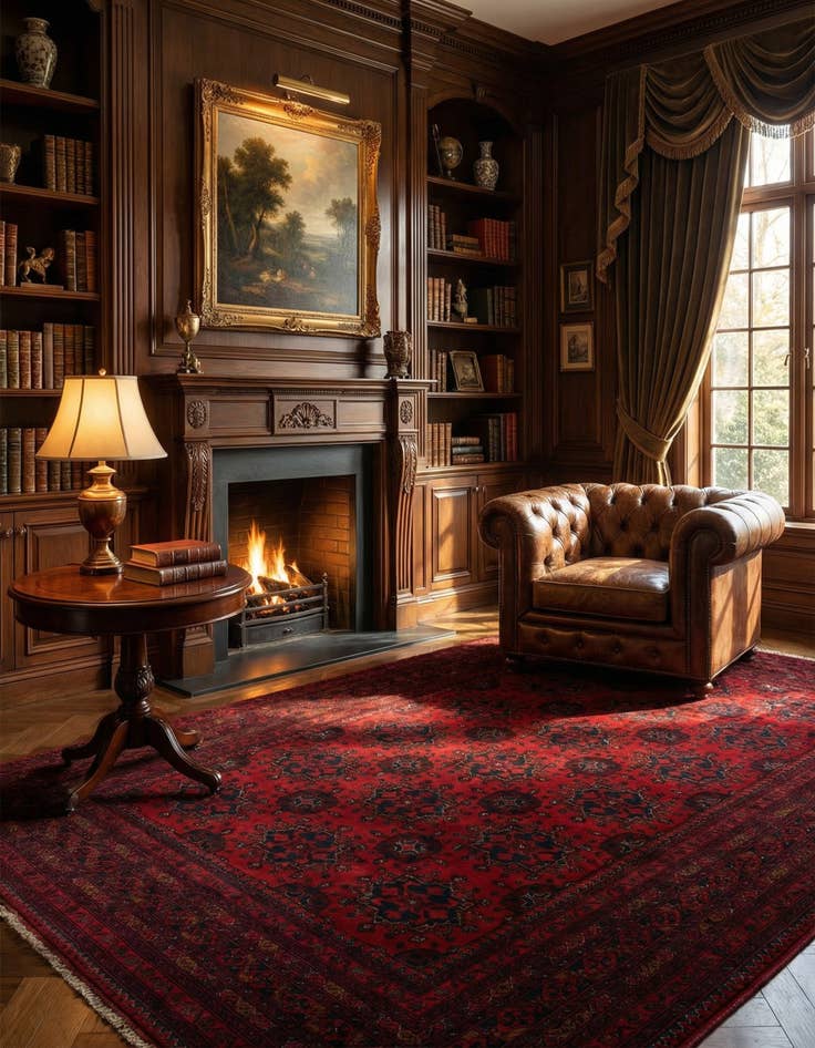 Detail image of 6' 8 x 9' 10  Hand Knotted Khal Mohammadi Wool Rug