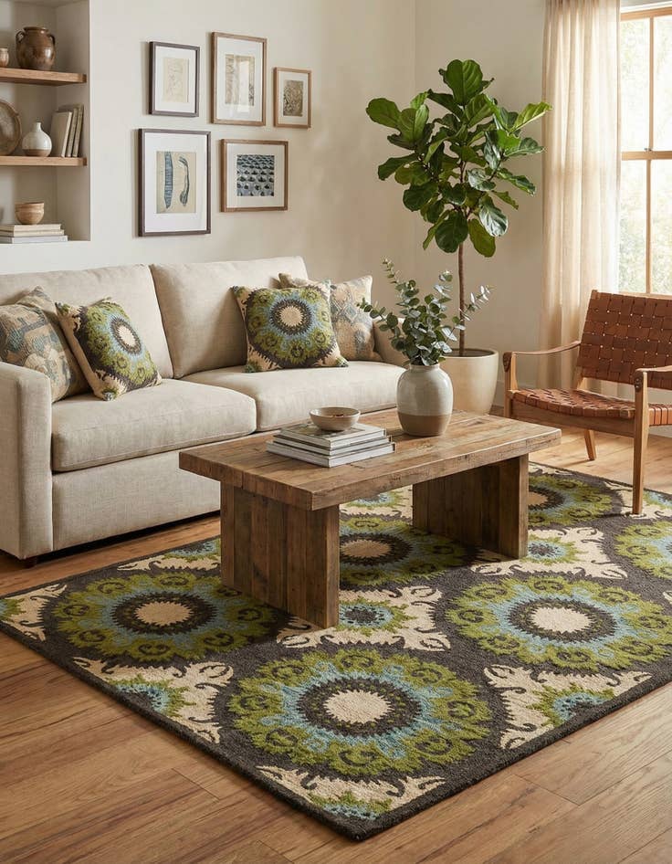 Detail image of 5' x 8' Luna Wool Rug