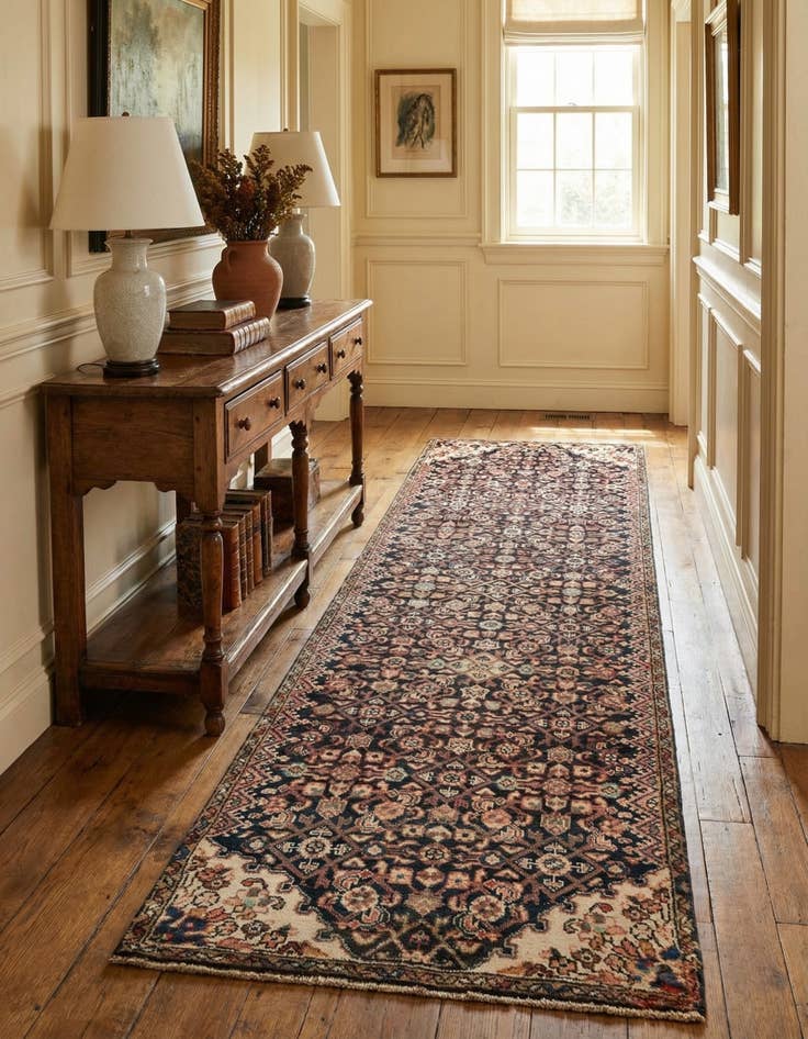 Detail image of 2' 6 x 9' 4 Hamedan Runner Rug
