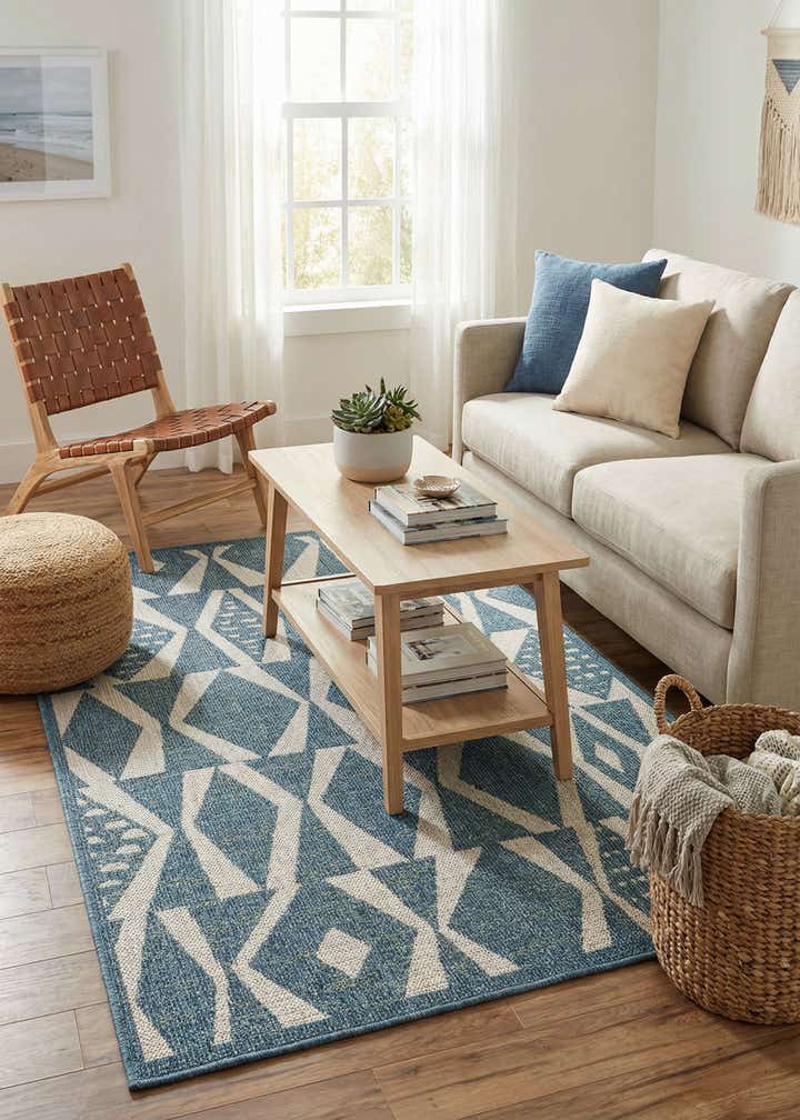4' 1 x 6' 1 Easy-Clean Baja Indoor / Outdoor Rug