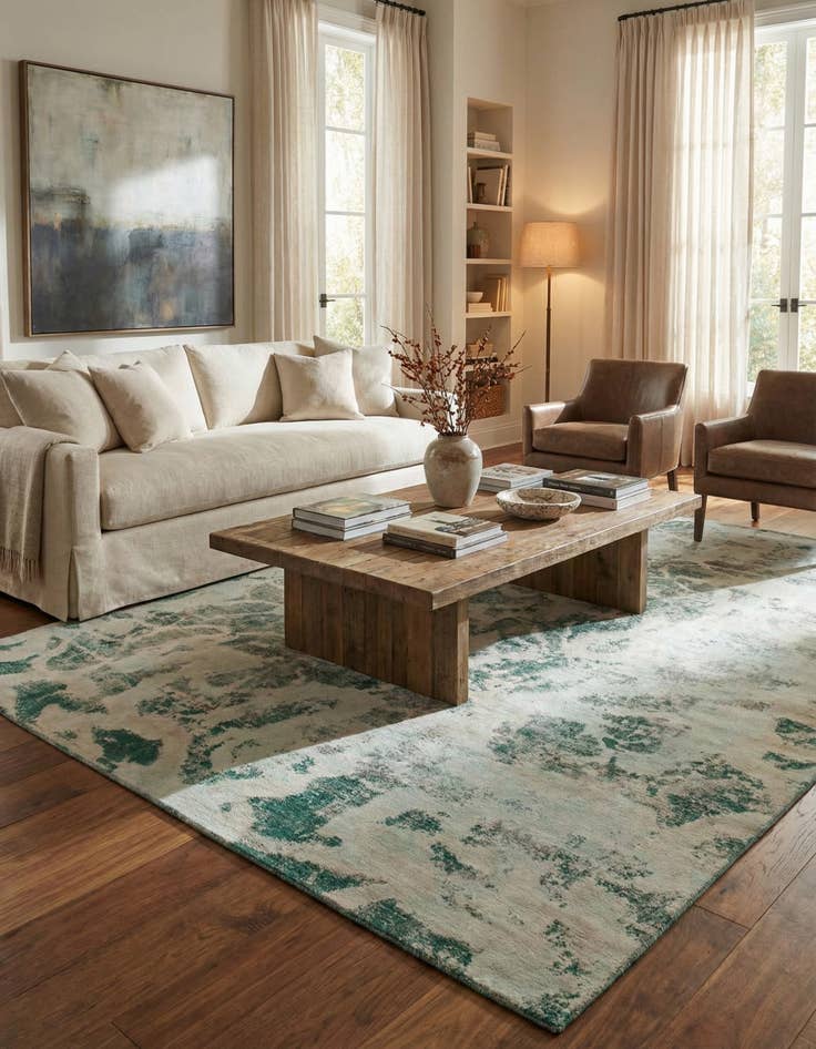 Detail image of 8' 9 x 12' 3  Hand Knotted Ultra Vintage Persian Wool Rug