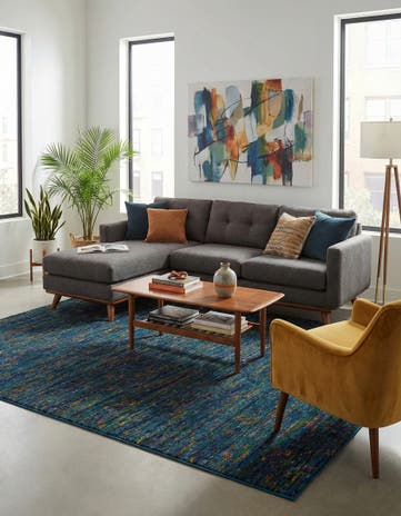 Navy Blue Calypso Rug