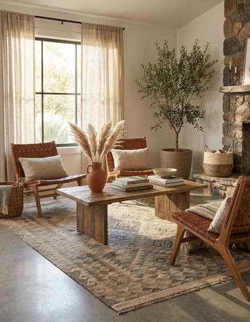 4' x 6' 4 Hand Woven Kilim Maymana Wool Rug