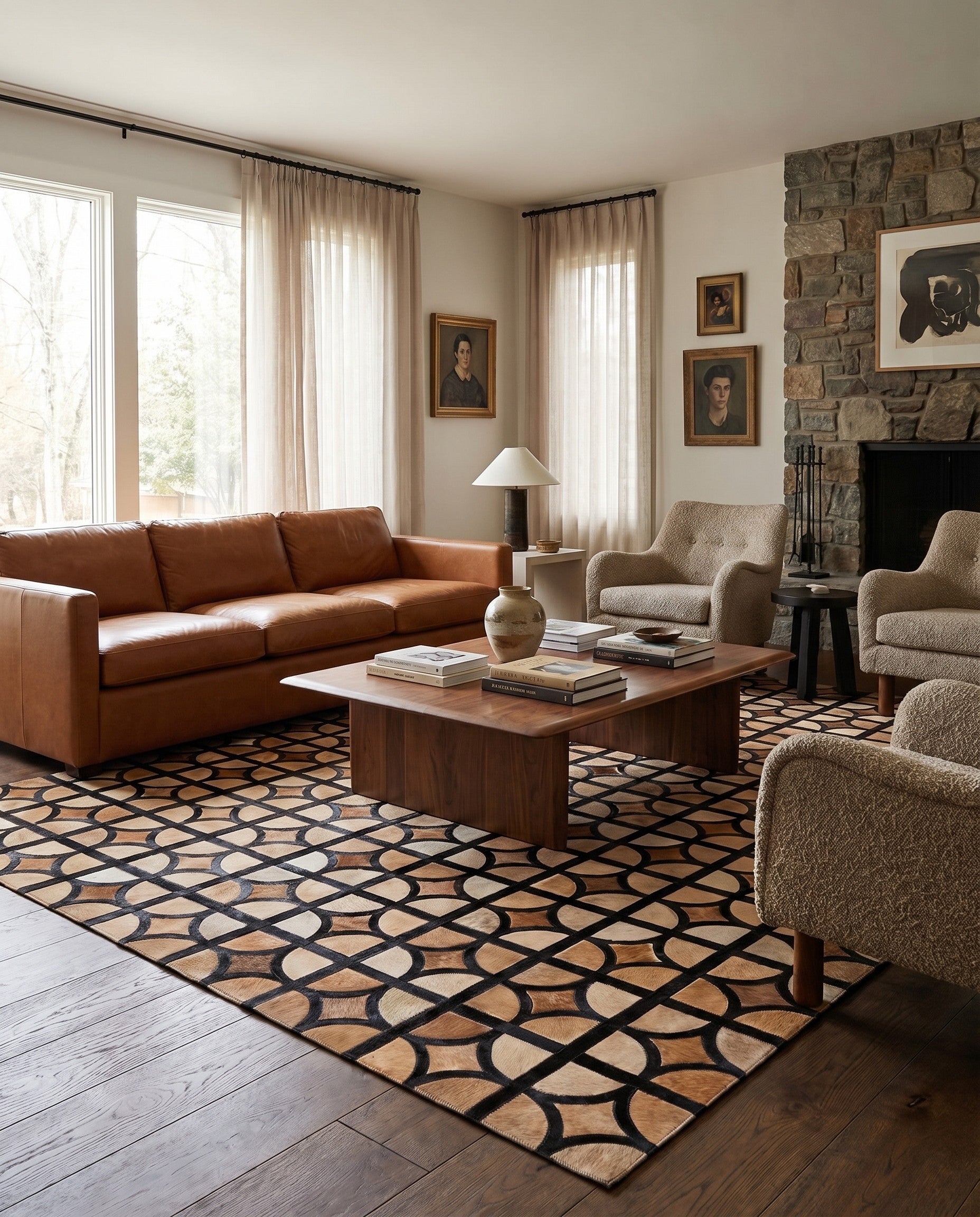 5' x 7' 10 Cowhide Rug
