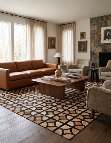 5' x 7' 10 Cowhide Rug