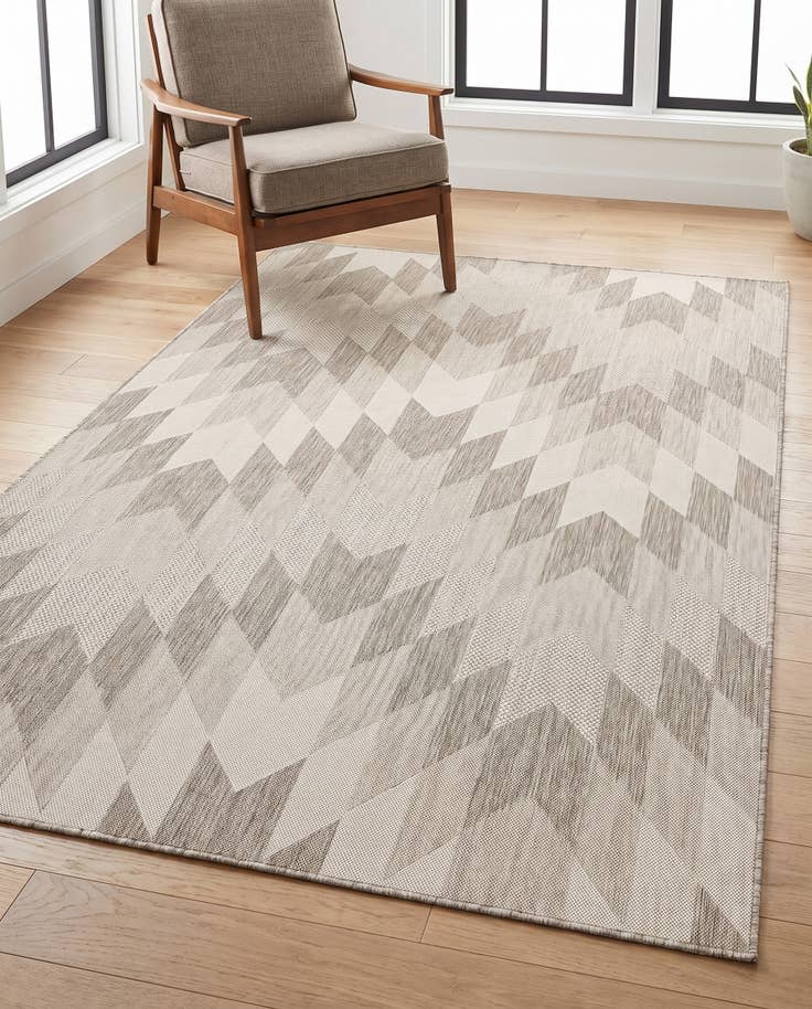 Detail image of 6' x 9' Easy-Clean Modern Indoor / Outdoor Rug