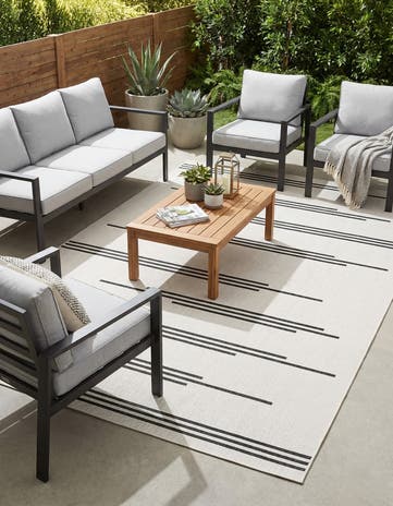 7' x 10' Easy-Clean Modern Indoor / Outdoor Rug