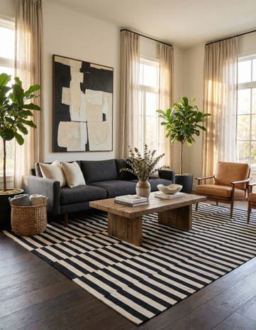 8' 7 x 11' 3 Hand Woven Kilim Modern Wool Rug