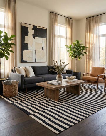 8' 7 x 11' 3 Hand Woven Kilim Modern Wool Rug