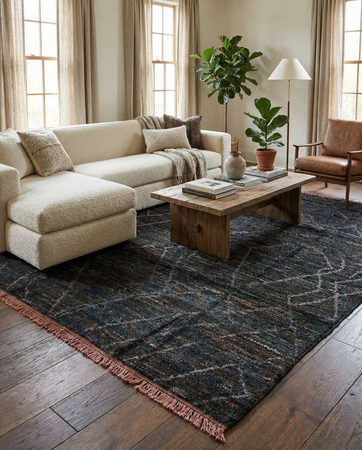 8' x 10' 1 Hand Knotted Moroccan Wool Rug