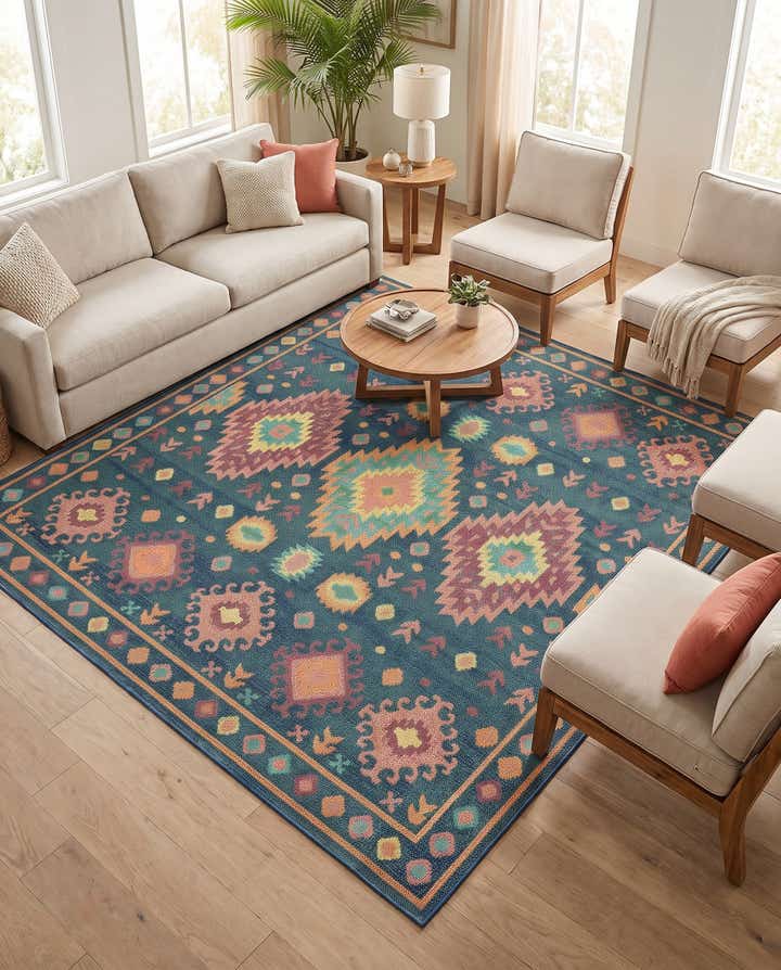 10' x 10' Easy-Clean Baja Indoor / Outdoor Square Rug