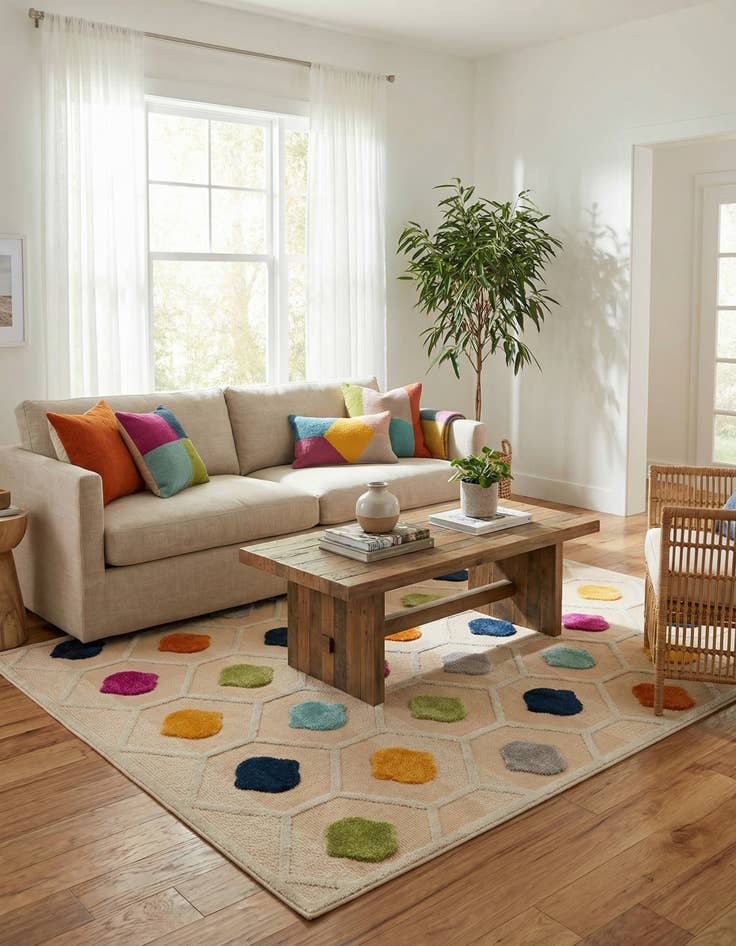 Detail image of 5' 3 x 8'  Washable Aruba Indoor / Outdoor Rug