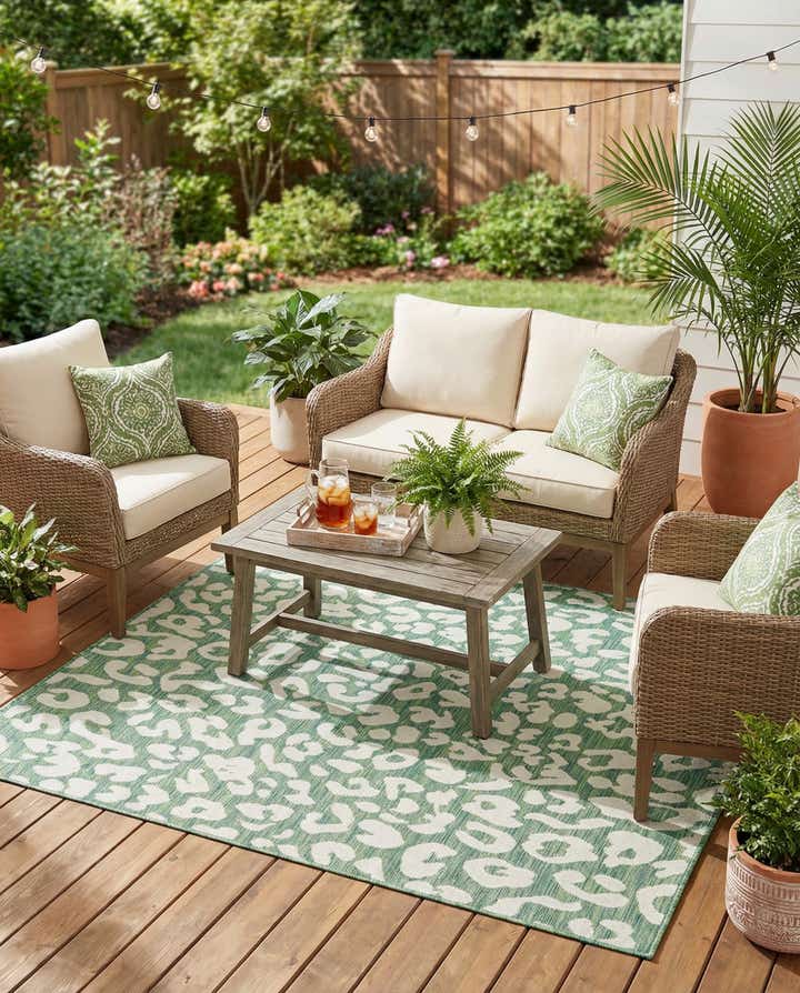 5' 3 x 7' Easy-Clean Safari Indoor / Outdoor Rug