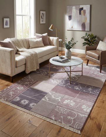 4' 7 x 6' 9 Hand Knotted Darya Wool Rug