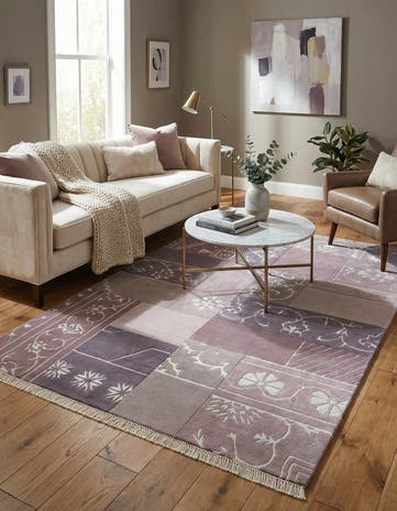 4' 7 x 6' 9 Hand Knotted Darya Wool Rug