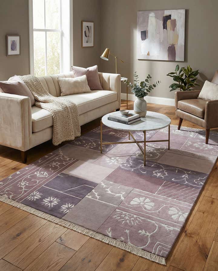 4' 7 x 6' 9 Hand Knotted Darya Wool Rug