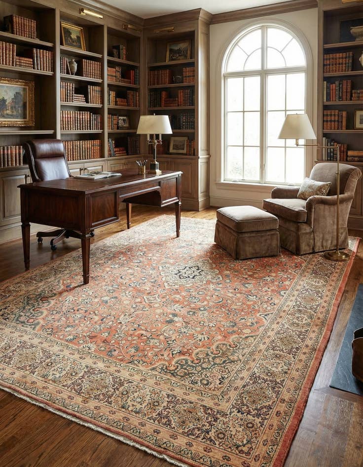 Detail image of 10' 6 x 13' 9 Hand Knotted Sarough Persian Wool Rug