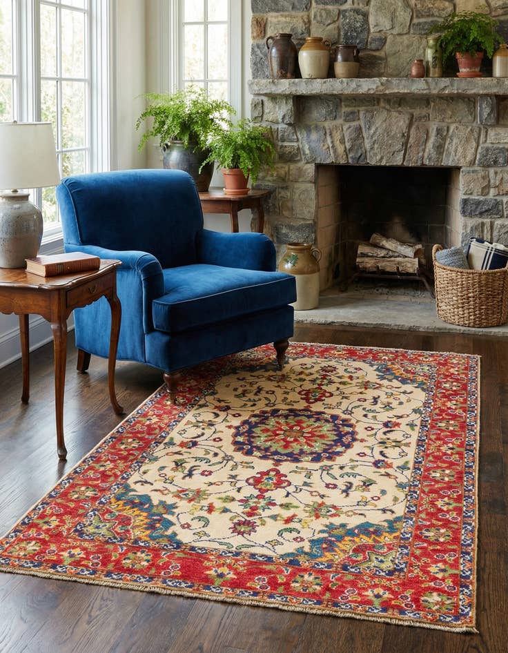 Detail image of 3' 1 x 4' 10  Hand Knotted Kazak Rug